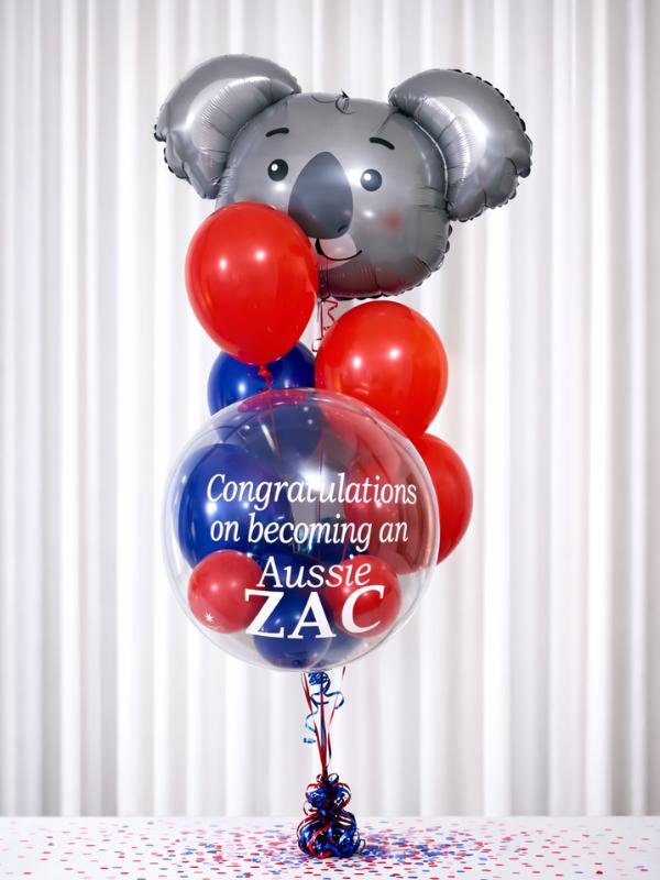 Aussie citizenship balloon bouquet